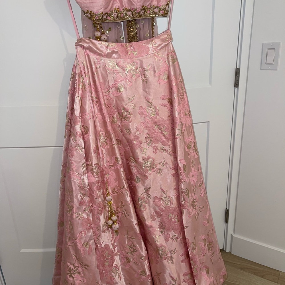Elegant Pink Floral Gown